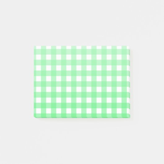 Groene gingham post-it® notes (Voorkant)