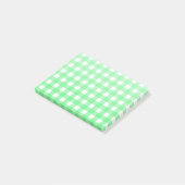 Groene gingham post-it® notes (Schuin)