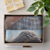 Groene Gingham Prairie Meisje Platteland Découpage Tissuepapier (Geschenk)