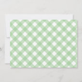 Groene Gingham Rubber Duckie Baby shower Kaart (Achterkant)