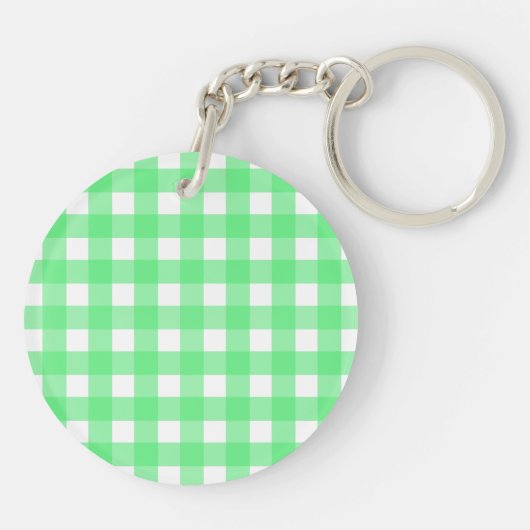 Groene gingham sleutelhanger (Achterkant)