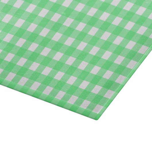 Groene gingham snijplank (Hoek)