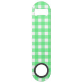 Groene gingham speed flessenopener (Voorkant)