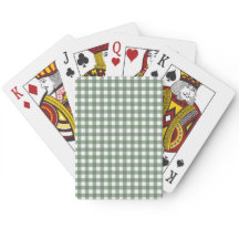Groene Gingham Speelkaarten