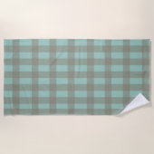 Groene Gingham Strandlaken (Voorkant)