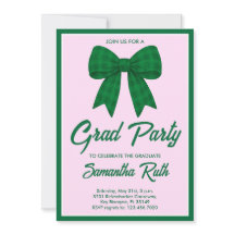 Groene Gingham Strik Afstudeerfeest