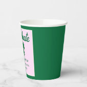 Groene Gingham Strik Afstudeerfeest Papieren Beker (Links)