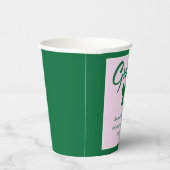 Groene Gingham Strik Afstudeerfeest Papieren Beker (Rechts)