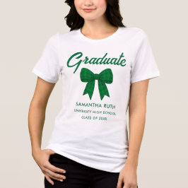 Groene Gingham Strik Afstuderen Tri-Blend Shirt