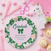 Groene Gingham Strik Diadeem Afstudeerfeest Papieren Bordje (Feest)