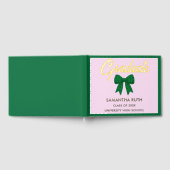 Groene Gingham Strik Diploamafeest Gastenboek (Volledig)