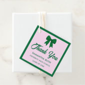 Groene Gingham Strik Geschenklabels voor Afstudeer Bedankjes Labels (In situ)