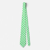 Groene gingham stropdas (Voorkant)
