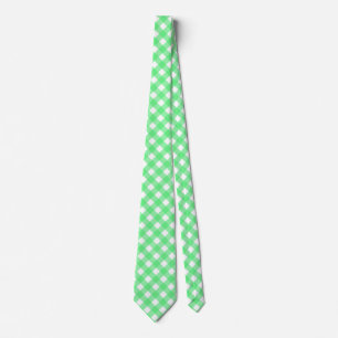 Groene gingham stropdas