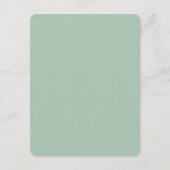 Groene gingham stropdas schattig baby shower advieskaart (Achterkant)