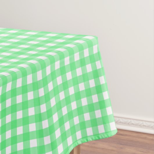 Groene gingham tafelkleed (Voorbeeld)