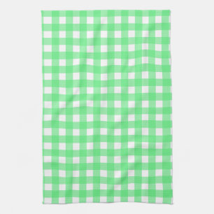 Groene gingham theedoek