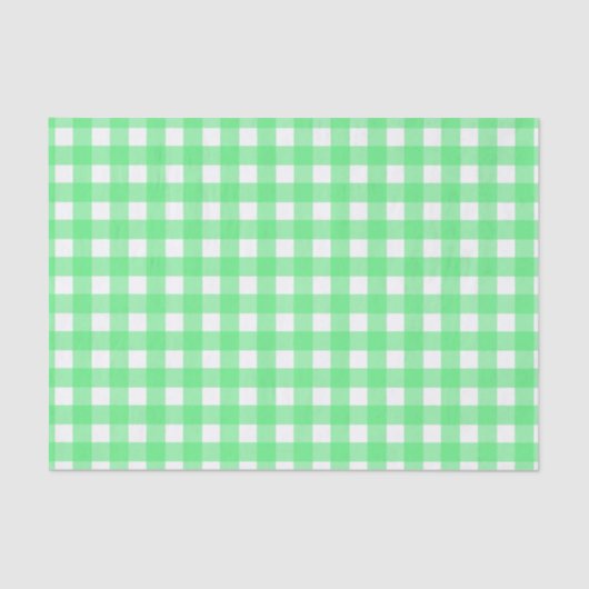 Groene gingham tissuepapier (Voorkant)