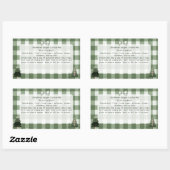 Groene Gingham Trees Christmas Cookie Mix Labels (Vel)