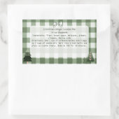 Groene Gingham Trees Christmas Cookie Mix Labels (Tas)