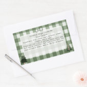 Groene Gingham Trees Christmas Cookie Mix Labels (Envelop)