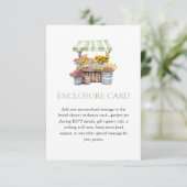 Groene Gingham Vers Van De Markt Bijkaart Informatiekaartje (Staand voorkant)