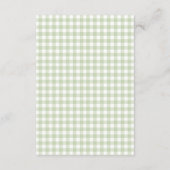 Groene Gingham Vers Van De Markt Bijlagekaart Informatiekaartje (Achterkant)