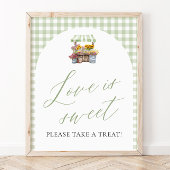 Groene Gingham Vers Van De Markt Liefde is Zoet Poster