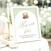 Groene Gingham Verse Van De Markt Mimosa Bord Poster