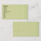 groene gingham visitekaartje (Voorkant / Achterkant)