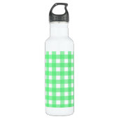 Groene gingham waterfles  (Voorkant)