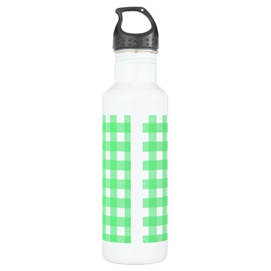 Groene gingham waterfles  (Achterkant)