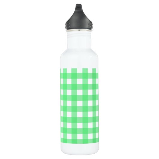 Groene gingham waterfles  (Rechts)
