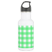 Groene gingham waterfles  (Voorkant)