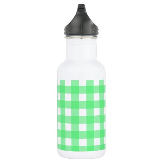 Groene gingham waterfles  (Rechts)