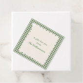Groene Gingham Wizige Schulpadeau Cadeau Van Bedankjes Labels (In situ)