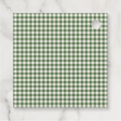 Groene Gingham Wizige Schulpadeau Cadeau Van Bedankjes Labels (Achterkant)
