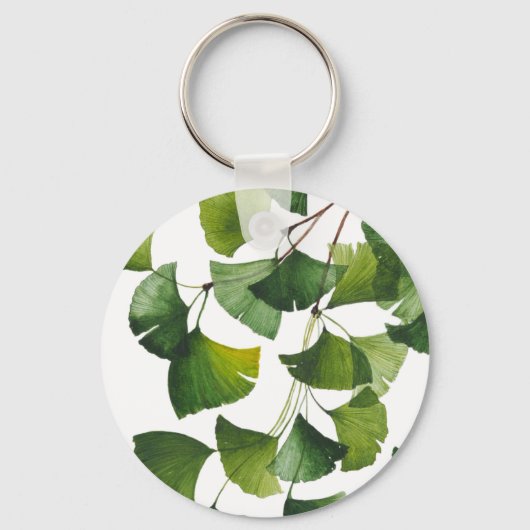 Groene Ginkgo Biloba - Sleutelhanger (Voorkant)