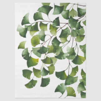 Groene Ginkgo Biloba -  Tissuepapier