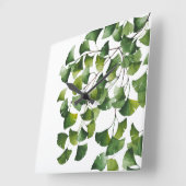 Groene Ginkgo Biloba - Vierkante Klok (Hoek)