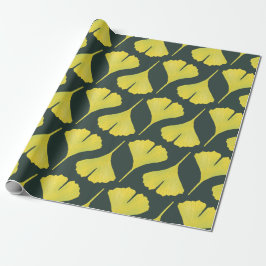 Groene Ginkgo Leaf Patroon – Spring Botanical Cadeaupapier