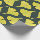 Groene Ginkgo Leaf Patroon – Spring Botanical Cadeaupapier (Hoek)