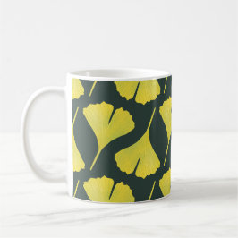 Groene Ginkgo Leaf Patroon – Spring Botanical Koffiemok