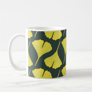 Groene Ginkgo Leaf Patroon – Spring Botanical Koffiemok