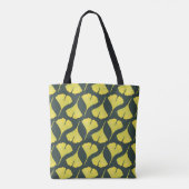 Groene Ginkgo Leaf Patroon – Spring Botanical Tote Bag (Achterkant)