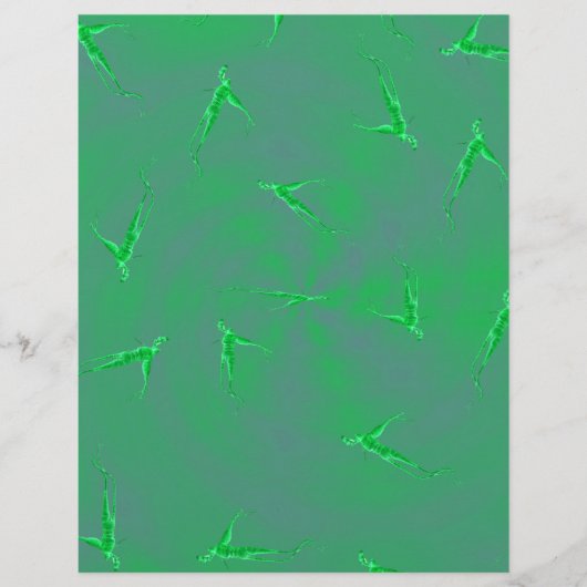 Groene Ginseng Man Bulk Scrapbook Papier Pagina's Flyer (Voorkant)