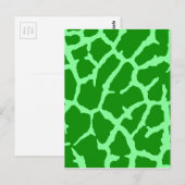 Groene Giraffe afdrukken Briefkaart (Voorkant / Achterkant)