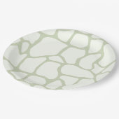 groene Giraffe afdrukken Papieren Bordje (Gekanteld)