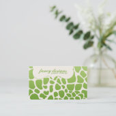 Groene Giraffe afdrukken Visitekaartje (Staand voorkant)