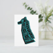 Groene Giraffe Briefkaart (Staand voorkant)